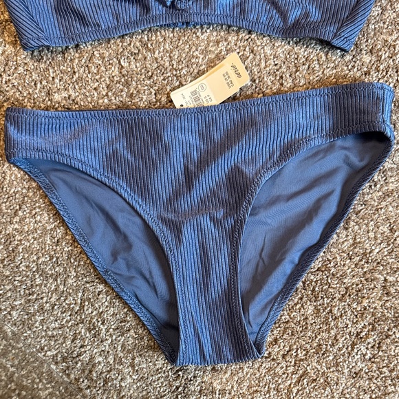 Aerie Beach Babe Shine Rib Voop Bikini Top with Full Coverage Bottom - Picture 3 of 5
